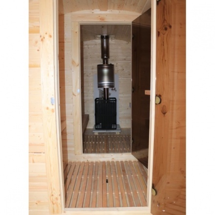 Баня квадро-бочка ComfortProm 5 метров с печным узлом, предбанником и помывочной Баня квадро-бочка ComfortProm 5 метров с печным узлом, предбанником и помывочной