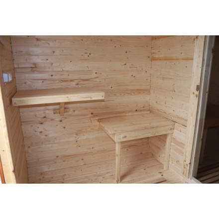 Баня квадро-бочка ComfortProm 5 метров с печным узлом, предбанником и помывочной Баня квадро-бочка ComfortProm 5 метров с печным узлом, предбанником и помывочной