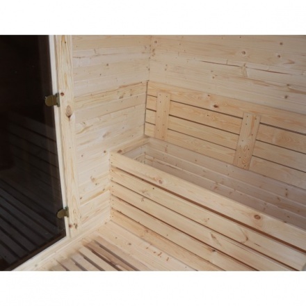 Баня квадро-бочка ComfortProm 5 метров с печным узлом, предбанником и помывочной Баня квадро-бочка ComfortProm 5 метров с печным узлом, предбанником и помывочной