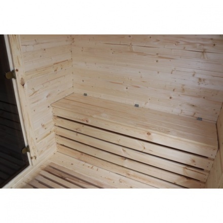 Баня квадро-бочка ComfortProm 5 метров с печным узлом, предбанником и помывочной Баня квадро-бочка ComfortProm 5 метров с печным узлом, предбанником и помывочной