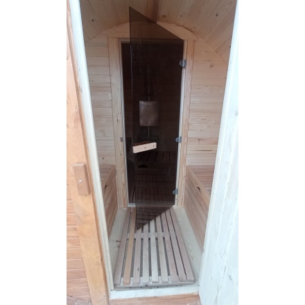 Баня-бочка ComfortProm 3 метра с печным узлом и предбанником Баня-бочка ComfortProm 3 метра с печным узлом и предбанником