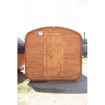 Баня квадро-бочка ComfortProm 3 метра с печным узлом и предбанником Баня квадро-бочка ComfortProm 3 метра с печным узлом и предбанником