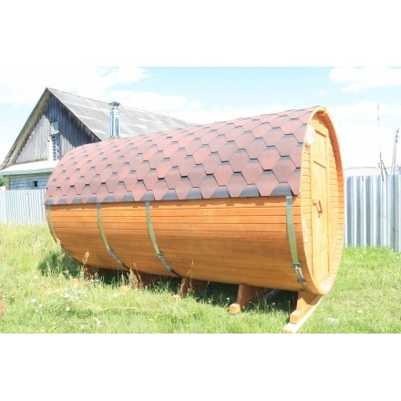 Баня-бочка ComfortProm 4 метра с печным узлом Баня-бочка ComfortProm 4 метра с печным узлом