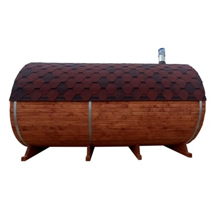 Баня-бочка ComfortProm 4 метра с печным узлом Баня-бочка ComfortProm 4 метра с печным узлом