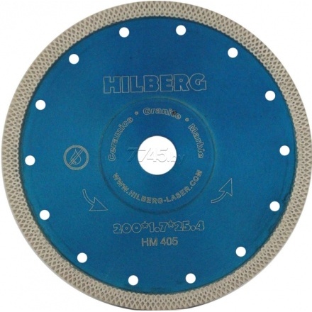 Круг алмазный 200х25,4/22,23 мм по керамике HILBERG X-Turbo (HM405)