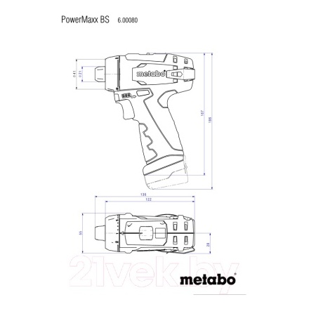 Профессиональная дрель-шуруповерт Metabo PowerMaxx BS Basic (600984500) Профессиональная дрель-шуруповерт Metabo PowerMaxx BS Basic (600984500)