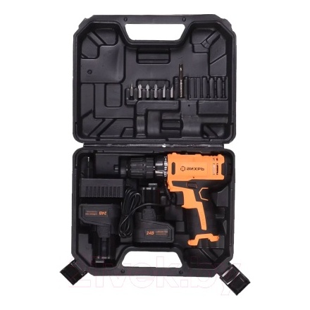 Аккумуляторная дрель-шуруповерт Вихрь ДА-24Л-2КУ (72/14/19) Аккумуляторная дрель-шуруповерт Вихрь ДА-24Л-2КУ (72/14/19)