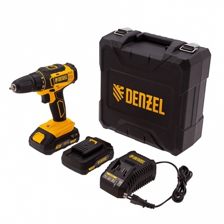Дрель-шуруповерт аккумуляторная CDL-18-02BM, Li-Ion, 18 В, 2 аккумулятор Denzel Дрель-шуруповерт аккумуляторная CDL-18-02BM, Li-Ion, 18 В, 2 аккумулятор Denzel