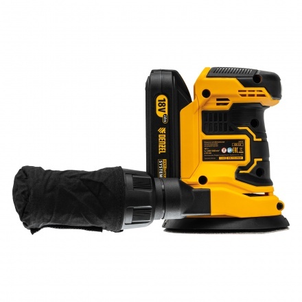 Машина шлифовальная эксцентриковая аккумуляторная COS-125, 18В Li-Ion Denzel Машина шлифовальная эксцентриковая аккумуляторная COS-125, 18В Li-Ion Denzel