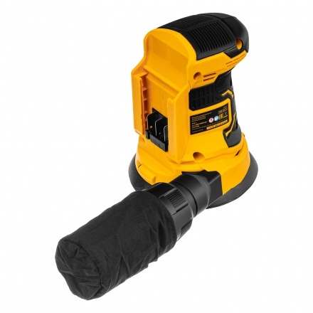 Машина шлифовальная эксцентриковая аккумуляторная COS-125-0, 18В Li-Ion Denzel Машина шлифовальная эксцентриковая аккумуляторная COS-125-0, 18В Li-Ion Denzel