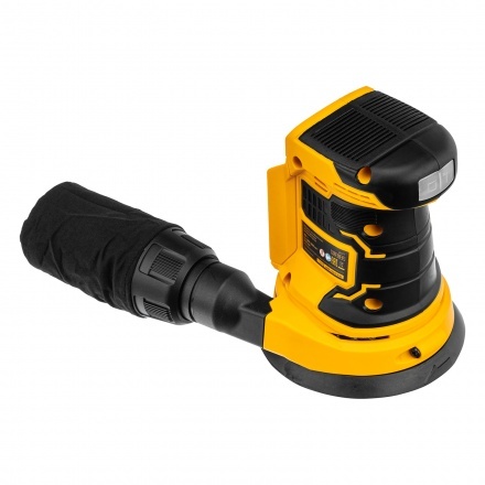 Машина шлифовальная эксцентриковая аккумуляторная COS-125-0, 18В Li-Ion Denzel Машина шлифовальная эксцентриковая аккумуляторная COS-125-0, 18В Li-Ion Denzel