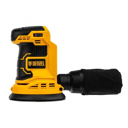 Машина шлифовальная эксцентриковая аккумуляторная COS-125-0, 18В Li-Ion Denzel Машина шлифовальная эксцентриковая аккумуляторная COS-125-0, 18В Li-Ion Denzel