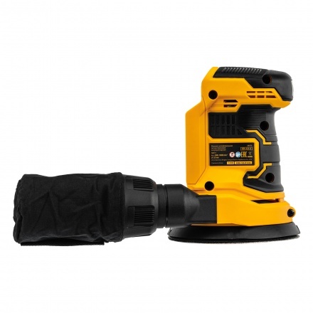 Машина шлифовальная эксцентриковая аккумуляторная COS-125-0, 18В Li-Ion Denzel Машина шлифовальная эксцентриковая аккумуляторная COS-125-0, 18В Li-Ion Denzel