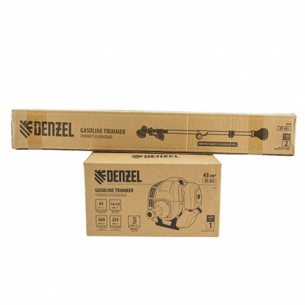 Триммер бензиновый DT 43S, 43 см3, 2.5 л с, разъемная штанга, состоит из 2 частей Denzel Триммер бензиновый DT 43S, 43 см3, 2.5 л с, разъемная штанга, состоит из 2 частей Denzel