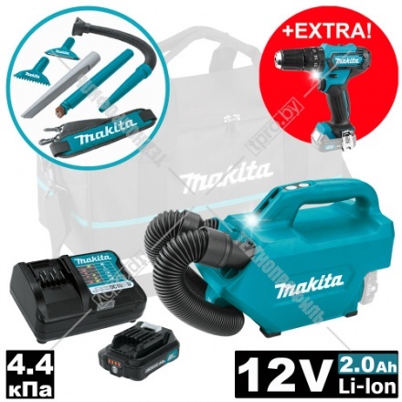 Пылесос строительный CL121DWA (CL 121 DWA) аккумуляторный MAKITA