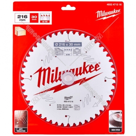 Пильный диск CSB MS W 216x2,4х30 мм Z48 Milwaukee(4932471316)