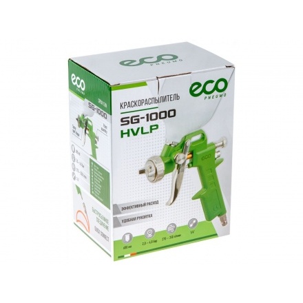 Краскораспылитель ECO SG-1000 (HVLP, сопло ф 2.5 мм, верх бак 600 мл) Краскораспылитель ECO SG-1000 (HVLP, сопло ф 2.5 мм, верх бак 600 мл)