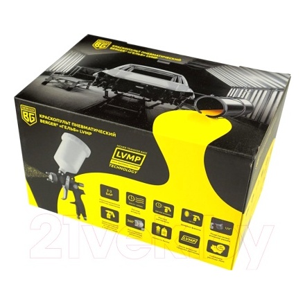 Пневматический краскопульт BERGER Гельб LVMP 1.3мм / BG1379 Пневматический краскопульт BERGER Гельб LVMP 1.3мм / BG1379