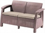 Диван садовый Keter Corfu Love Seat 227644 (капучино)
