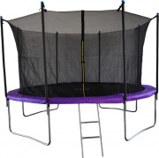 Батут GoUP Elite 12FT (с сеткой и лестницей, фиолетовый)