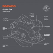 Пила циркулярная DAEWOO DAS 1600-190L