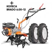 Культиватор Skiper SP-800 + колеса Brado 6.00-12