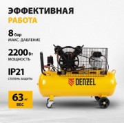 Воздушный компрессор Denzel BCV2200/100