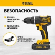 Аккумуляторная дрель-шуруповерт Denzel CIDB-IB-18-02