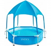 Бассейн с крышей Intex Metal Frame Canopy 28209 (183x38)