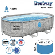Бассейн каркасный Bestway Power Steel Swim Vista 427х250х100 см