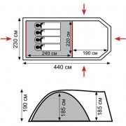 Палатка Tramp Anaconda 4 V2 TRT-78 4-х местная Палатка Tramp Anaconda 4 V2 TRT-78 4-х местная
