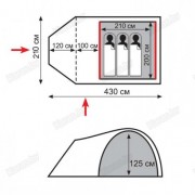 Туристическая палатка Totem Carriage 3 V2 TTT-016 трехместная Туристическая палатка Totem Carriage 3 V2 TTT-016 трехместная