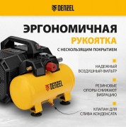 Воздушный компрессор Denzel Безмаслянный DLS750/6