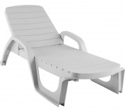 Шезлонг Ellastik Plast Прованс 190x70x32 (белый)