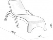 Шезлонг Ellastik Plast Rattan (серый) Шезлонг Ellastik Plast Rattan (серый)