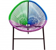 Стул садовый Garden Story К набору Акапулько AC-MT001 (черный/ротанг синий/фиолетовый/зеленый)