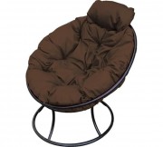 Кресло садовое M-Group Папасан мини 12060405 (черный/коричневая подушка)