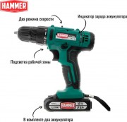 Аккумуляторная дрель-шуруповерт Hammer Flex ACD18BS