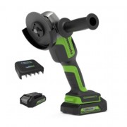 Угловая шлифовальная машина Greenworks GD24AGK4 бесщеточная 24V 3200207UB (c АКБ 4Ач и ЗУ)
