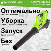 Воздуходувка аккумуляторная Greenworks G40AB (2400807)