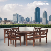 Комплект садовой мебели Sundays Ф-183 1/2/2 (орех)