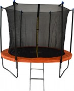 Батут GoUP Elite 8FT (с сеткой и лестницей, оранжевый)