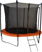Батут GoUP Elite 8FT (с сеткой и лестницей, оранжевый)