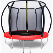 Батут GetActive Jump PRO 8FT SDT-0803 с лестницей и внутренней сеткой (красный)