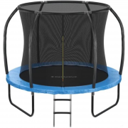 Батут GetActive Jump PRO 8FT SX-FT-8D-BL с лестницей и внутренней сеткой (синий)