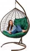 Кресло подвесное BiGarden Gemini Brown (зеленая подушка)