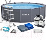 Каркасный бассейн Intex Graphite Gray Panel / 26384 (478x124)