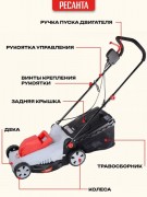 Газонокосилка электрическая Ресанта КР-1500 ЭТ (70/4/13)