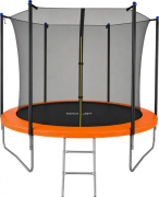 Батут GoUP Elite 8FT (с сеткой и лестницей, оранжевый)
