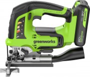 Электролобзик Greenworks GD24JS120 бесщеточный 24V / 3601407CUA (с АКБ 2Ач и ЗУ)